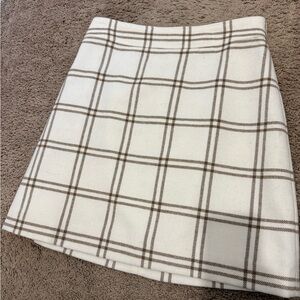 J. Crew Wool skirt cream and brown